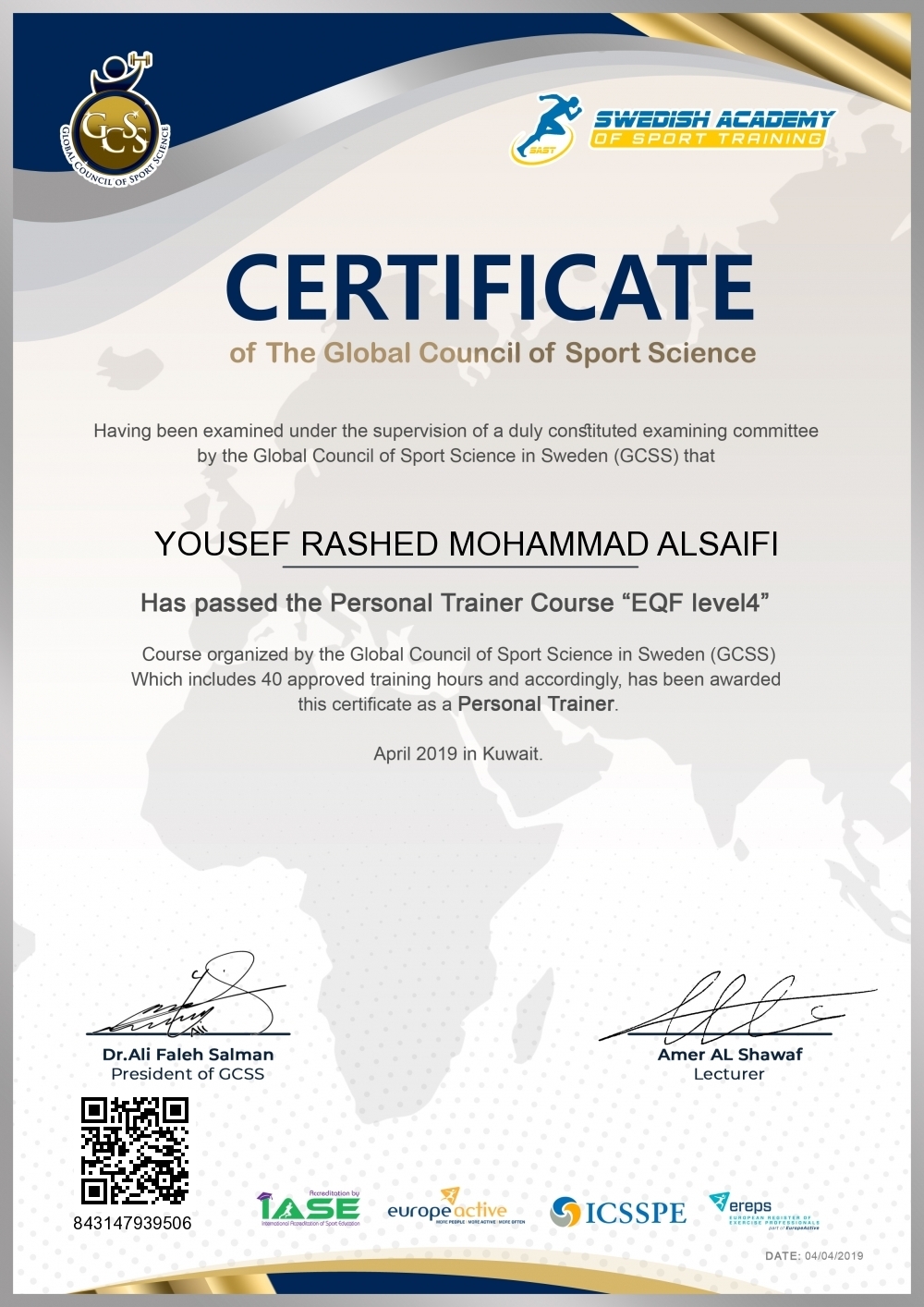 YOUSEF RASHED MOHAMMAD ALSAIFI